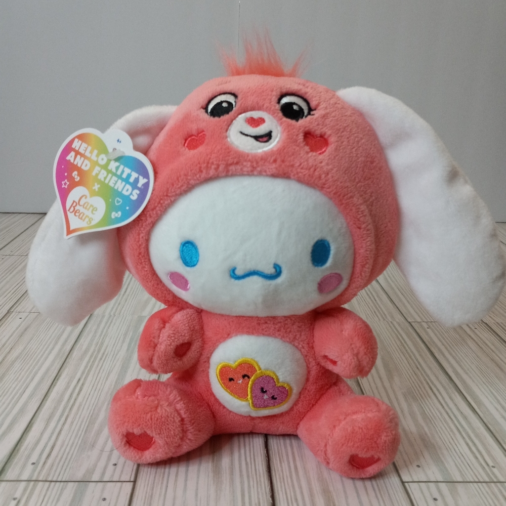Sanrio Hello Kitty & Friends X Care Bears Cinnamoroll Dressed As Love-a-Lot Bear